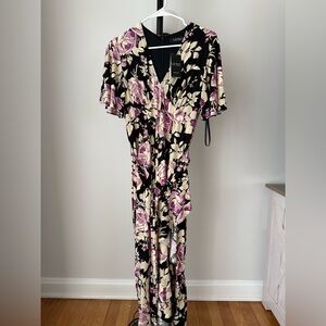 Ralph Lauren Black and Purple Floral Dress